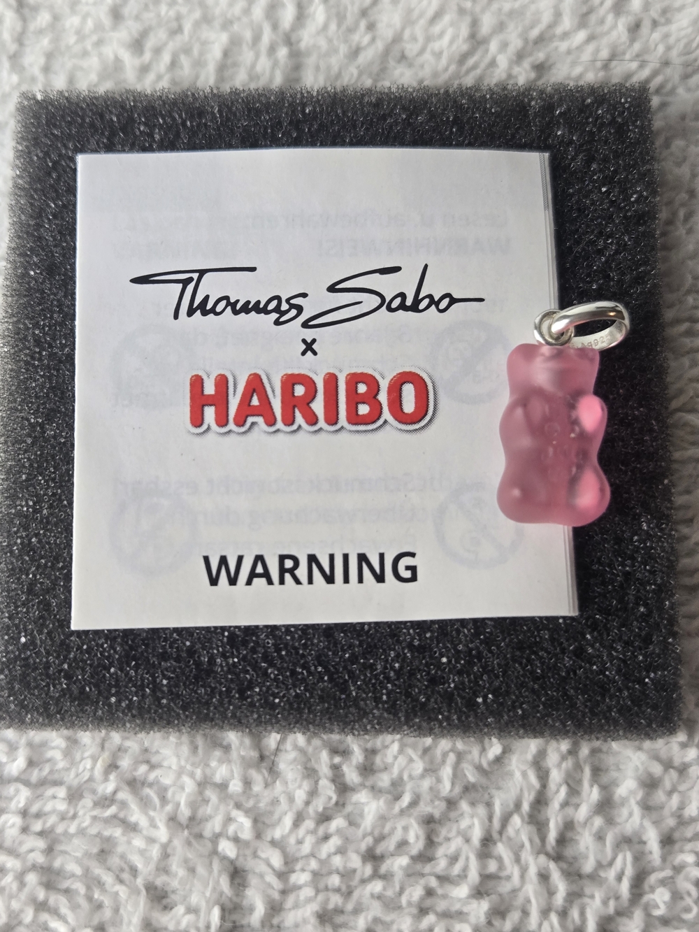 Authentic Thomas Sabo x HARIBO Gummy Bear Charm Pink Ag925